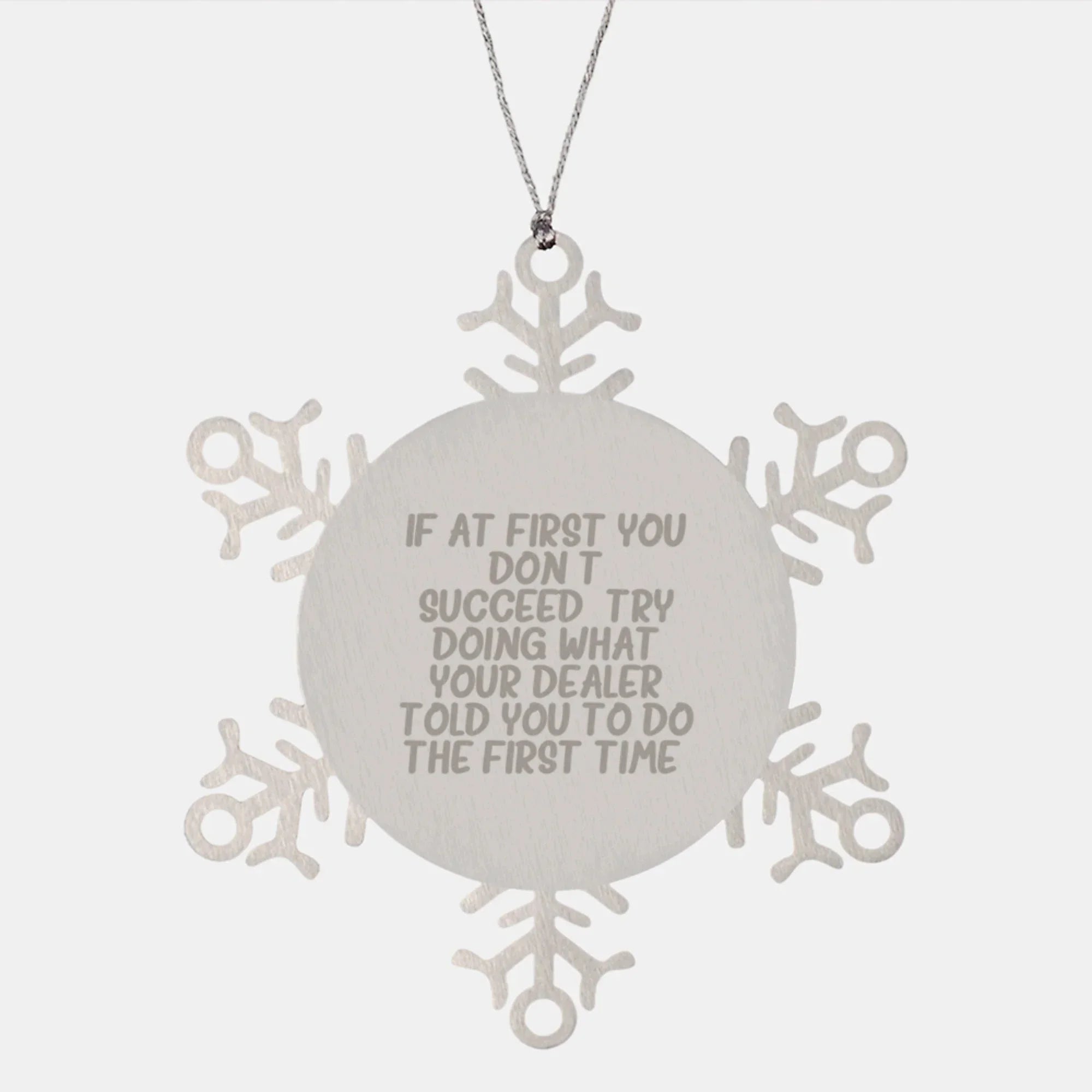 Funny Gifts from Men to Women Dealers, Unique Snowflake Ornaments for Christmas, Inspirational Quote