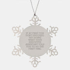 Funny Executive Assistant Gifts from Men for Christmas Unique Gifts, Snowflake Ornament, Inspirational Quote Executive Assistant Helped You First Time, Gifts for Executive Assistant