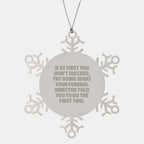 Funny Funeral Director Gift Snowflake Ornament from Friends - Christmas Unique Gifts for Men and Women