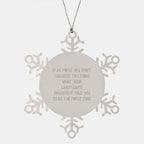 Funny Landscape Architect Snowflake Ornament Gifts from Friends, Unique Landscape Architect Christmas Unique Gifts for Men, Stainless Steel Snowflake Ornament, Landscape Architect Quote