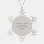 Juggling Post-apocalyptic Life Skill Snowflake Ornaments Unique Christmas Unique Gifts from Friends to Juggling Enthusiasts - Stainless Steel