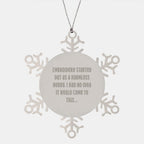 Funny Embroidery Gifts for Men and Women Snowflake Ornament, Christmas Unique Gifts from Friends and Family