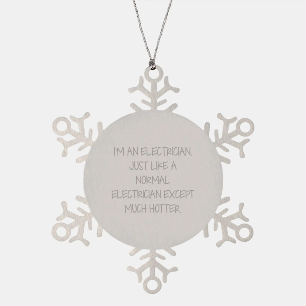 Christmas Gift for Her Electrician Keepsake Premium Ornament Present - Image 1