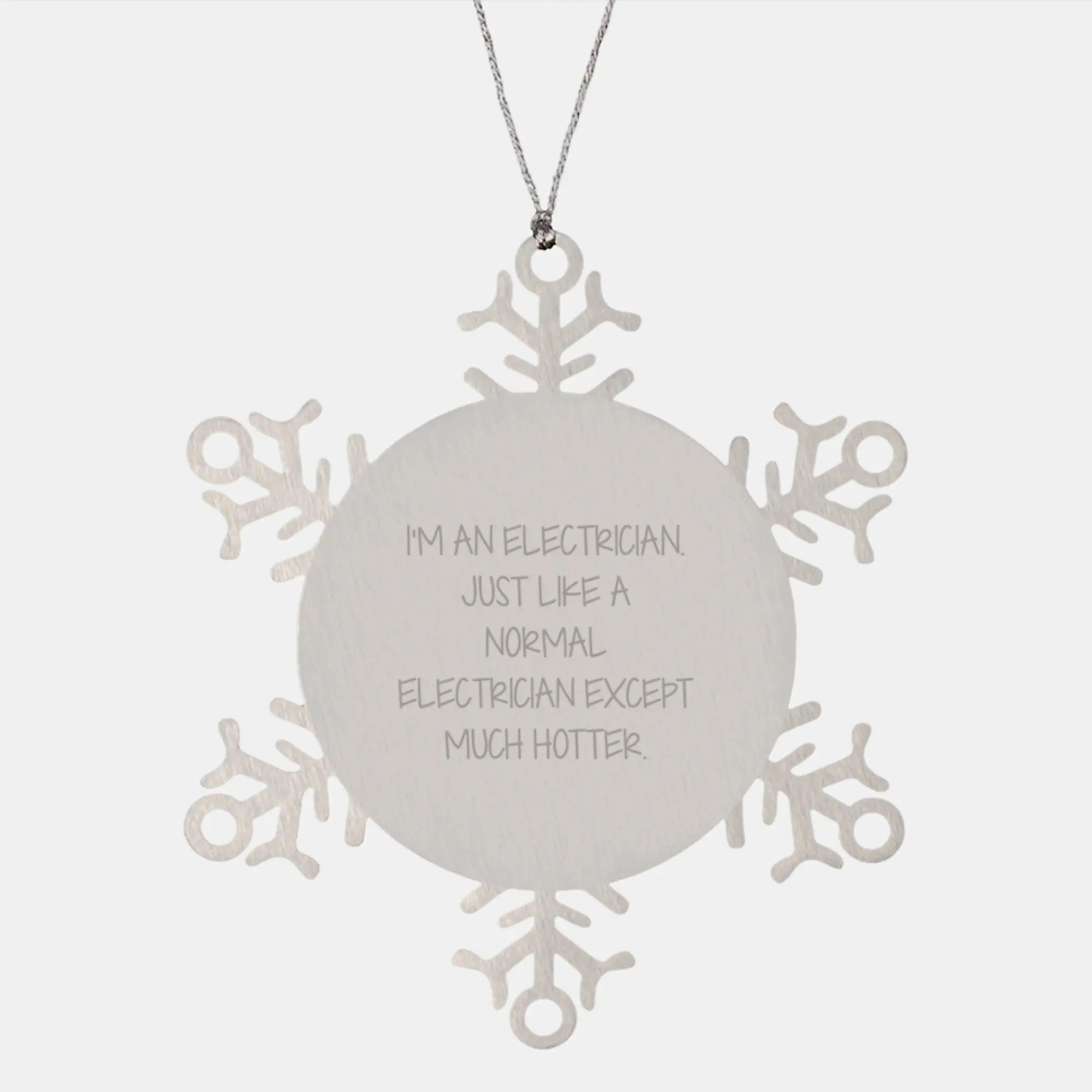 Christmas Gift for Her Electrician Keepsake Premium Ornament Present - Image 1
