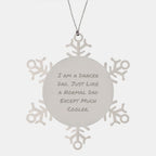 Fun Snowflake Ornament for Dancer Dad, Unique Christmas Unique Gifts for Men from Family