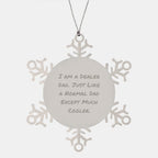 Funny Dealer Gifts: Snowflake Ornament for Men, Women, Friends, and Family - 'I Am A Dealer Dad' Christmas Ornament