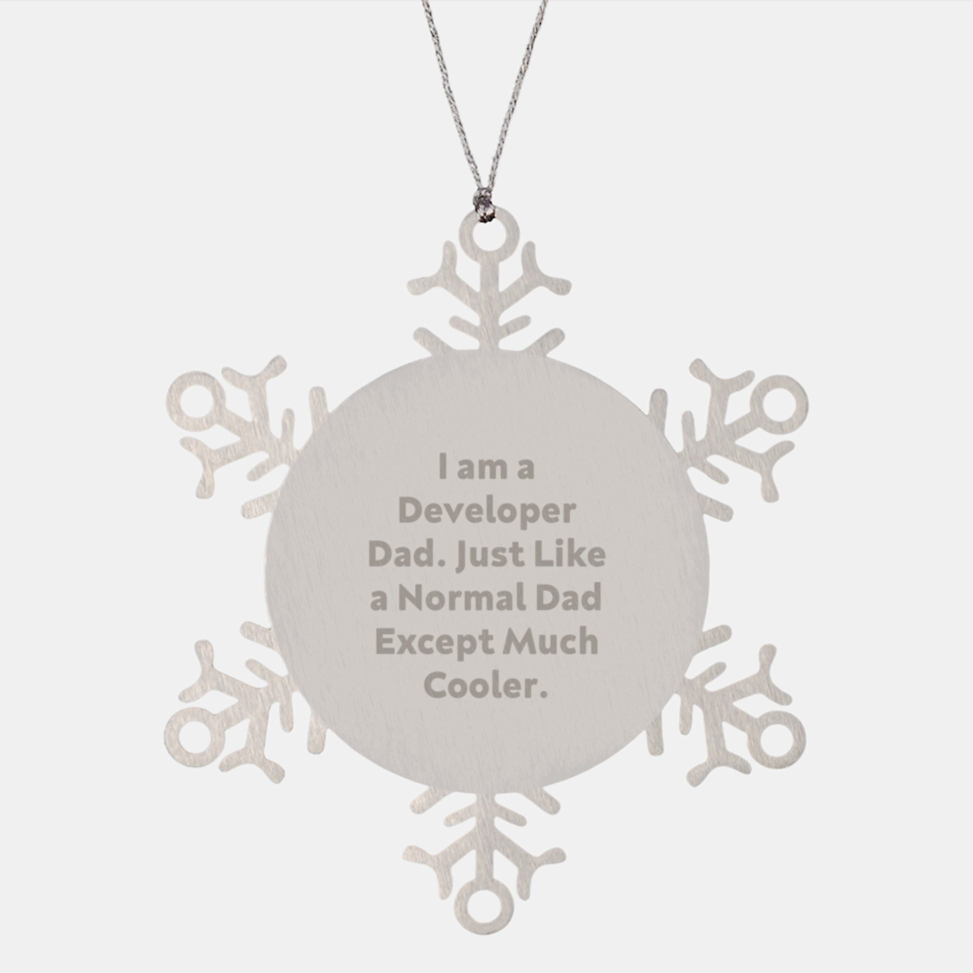 Developer Gifts Funny Snowflake Ornament from Dad to Son or Friend for Christmas Unique Gifts - Image 1