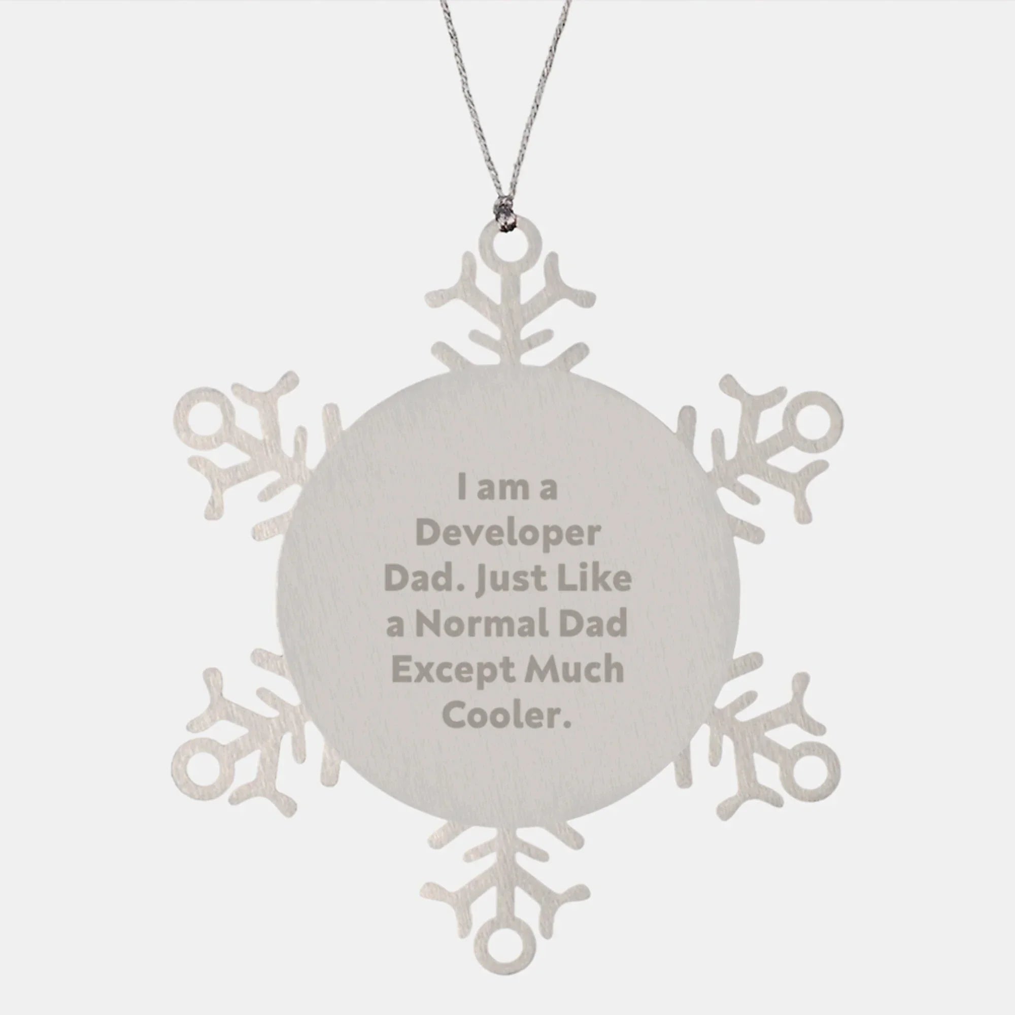 Developer Gifts Funny Snowflake Ornament from Dad to Son or Friend for Christmas Unique Gifts