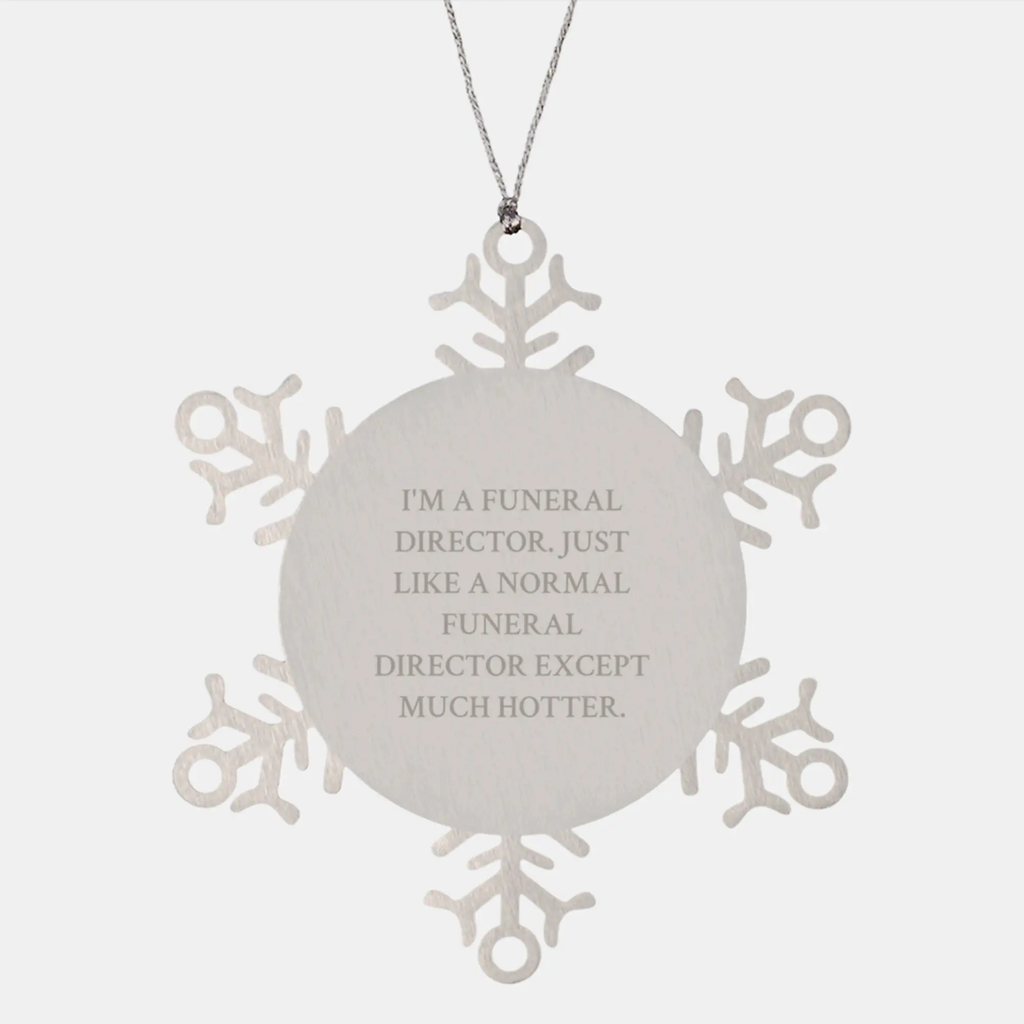 Christmas Gift Funeral Director Collectible Snowflake Ornament - Image 1