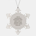 Cool Mom Landscape Designer Christmas Snowflake Ornament Gifts from Family to Friends