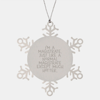 Christmas Gift Magistrate Snowflake Ornament for Teens Surprise - Image 1