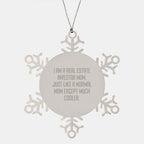 Funny Real Estate Investor Mom Gifts from Women, Real Estate Investor Snowflake Ornament for Real Estate Investor Friends, Christmas Unique Gifts