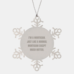 Funny Mortician Snowflake Ornament Gifts from Men to Mortician Friends at Christmas Unique Gifts - Image 1