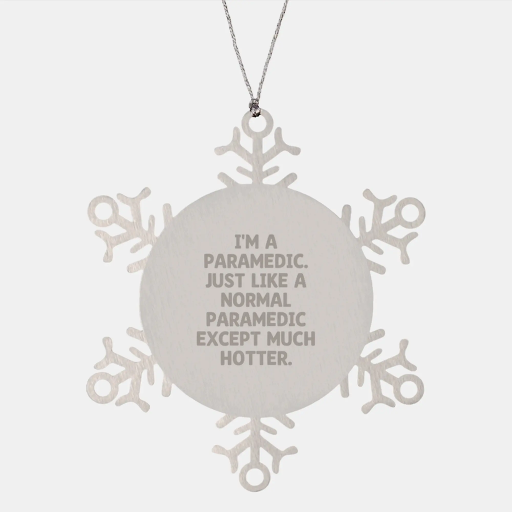 Funny Rescue Worker Gifts Snowflake Ornament for Rescue Workers and Medical Professionals, Unique Christmas Memorable Presents from Friends and Family - Image 1