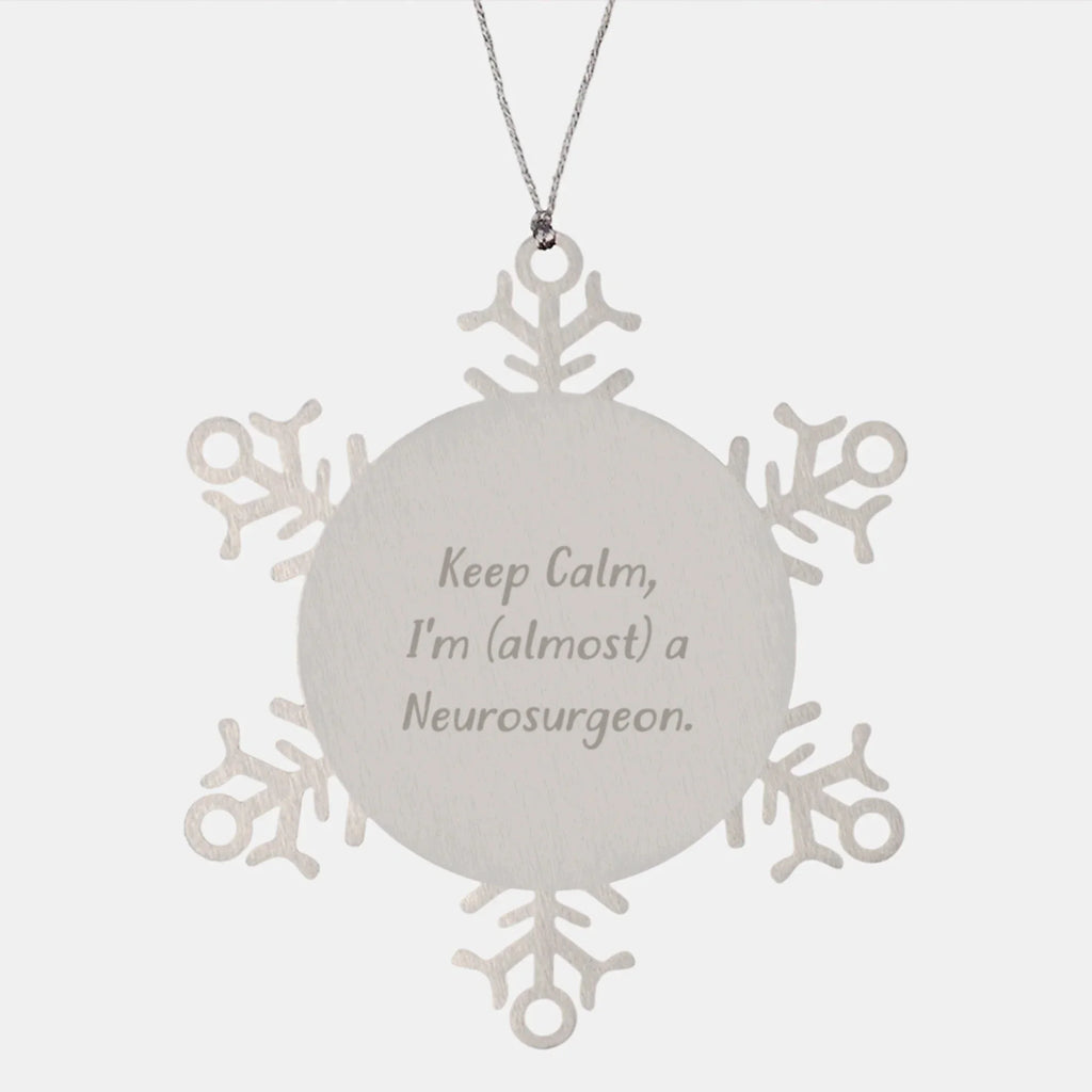 Funny Neurosurgeon Snowflake Ornament Gifts from Men to Family at Christmas Unique Gifts