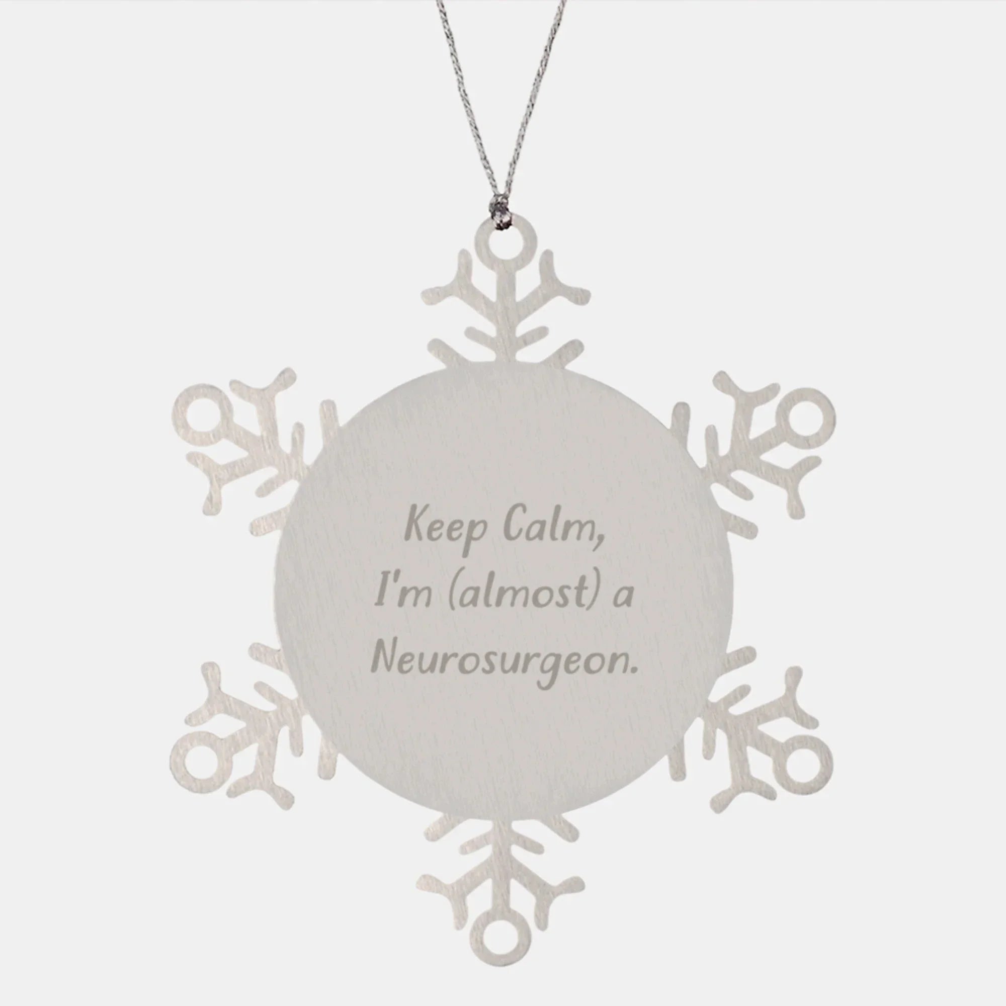 Funny Neurosurgeon Snowflake Ornament Gifts from Men to Family at Christmas Unique Gifts