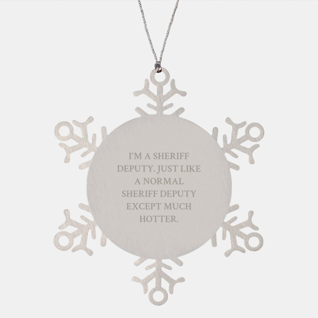 Witty Christmas Ornament Gift for Friends - Sheriff Deputy Novelty - Image 1