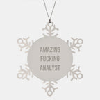 Funny Analyst Snowflake Ornament Gifts from Friends for Christmas Unique Decorations
