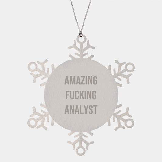 Funny Analyst Snowflake Ornament Gifts from Friends for Christmas Unique Decorations - Image 1