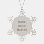 Amazing Architect Snowflake Ornament Gifts for Men, Unique Christmas Unique Gifts from Husband to Architect, Funny Snowflake Decorations