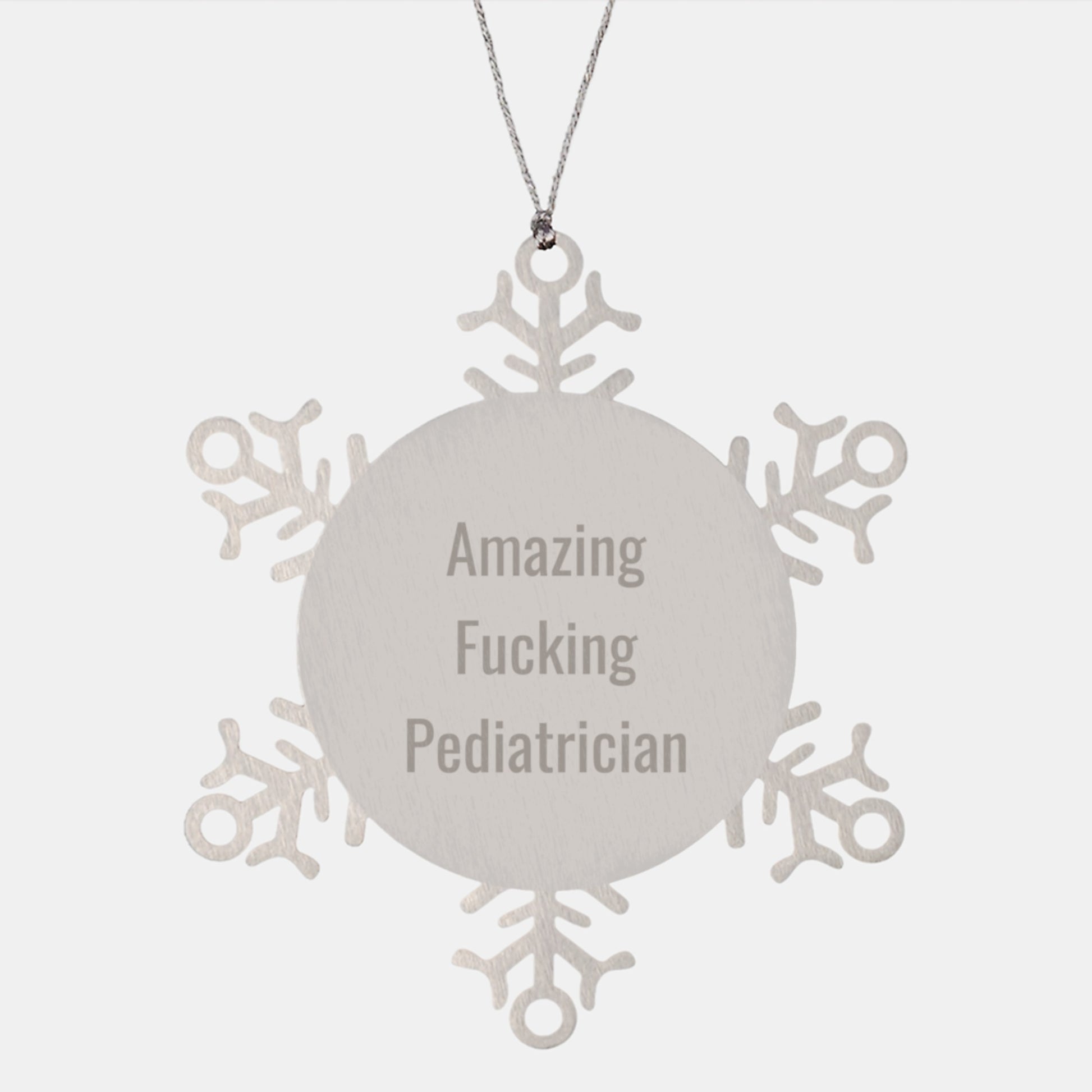 Funny Pediatrician Gifts from Men, Gifts for Amazing Pediatrician Snowflake Ornament, Unique Christmas Unique Gifts - Image 1