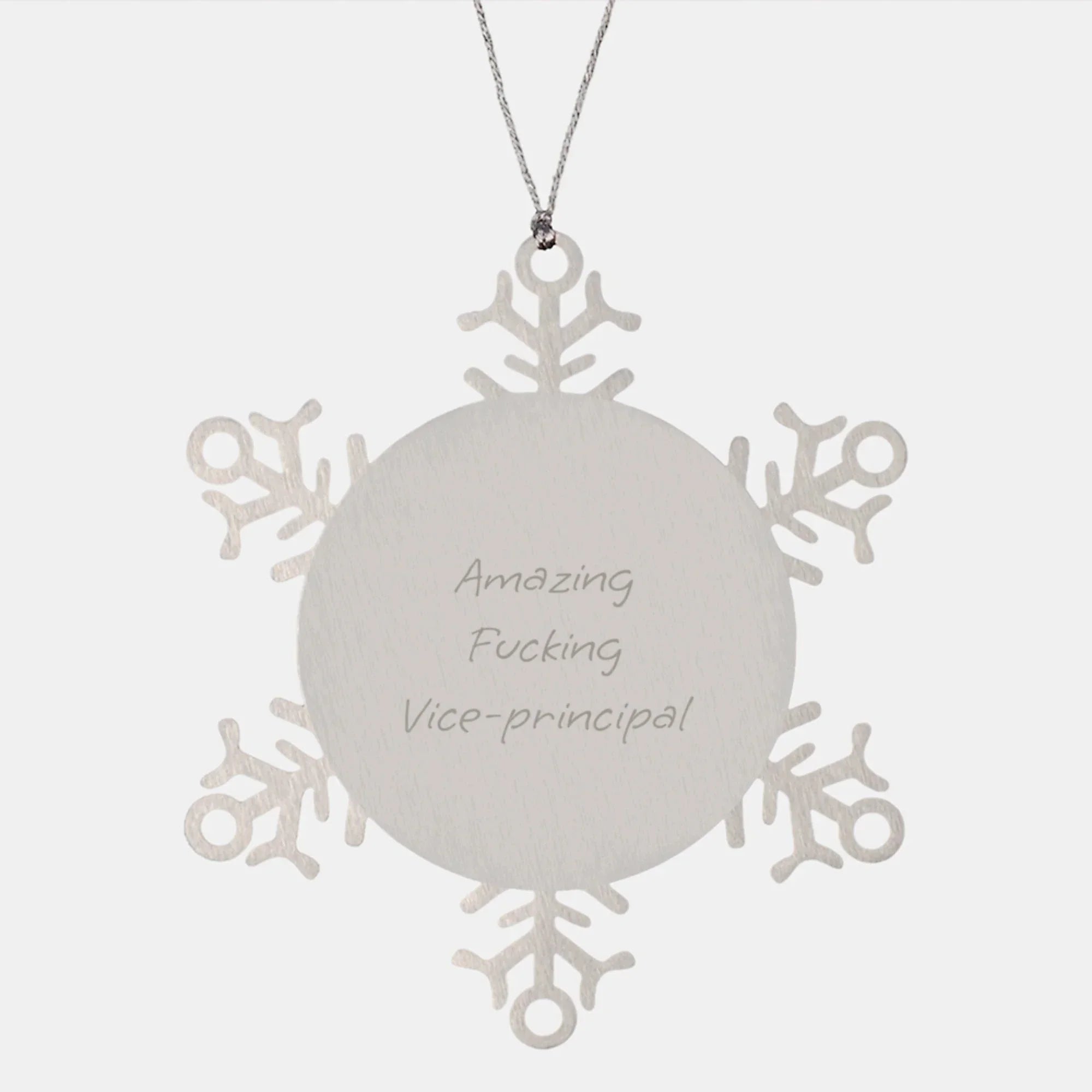 Funny Vice-principal Gifts from Men - Snowflake Ornament with Amazing Quote for Christmas Unique Gifts