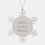 Funny Waitress Gifts from Friends, Amazing Snowflake Ornaments for Christmas Unique Gifts, Stainless Steel Snowflake Decoration