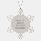 Funny Snowflake Ornaments for Architects Gifts from Friends to Family