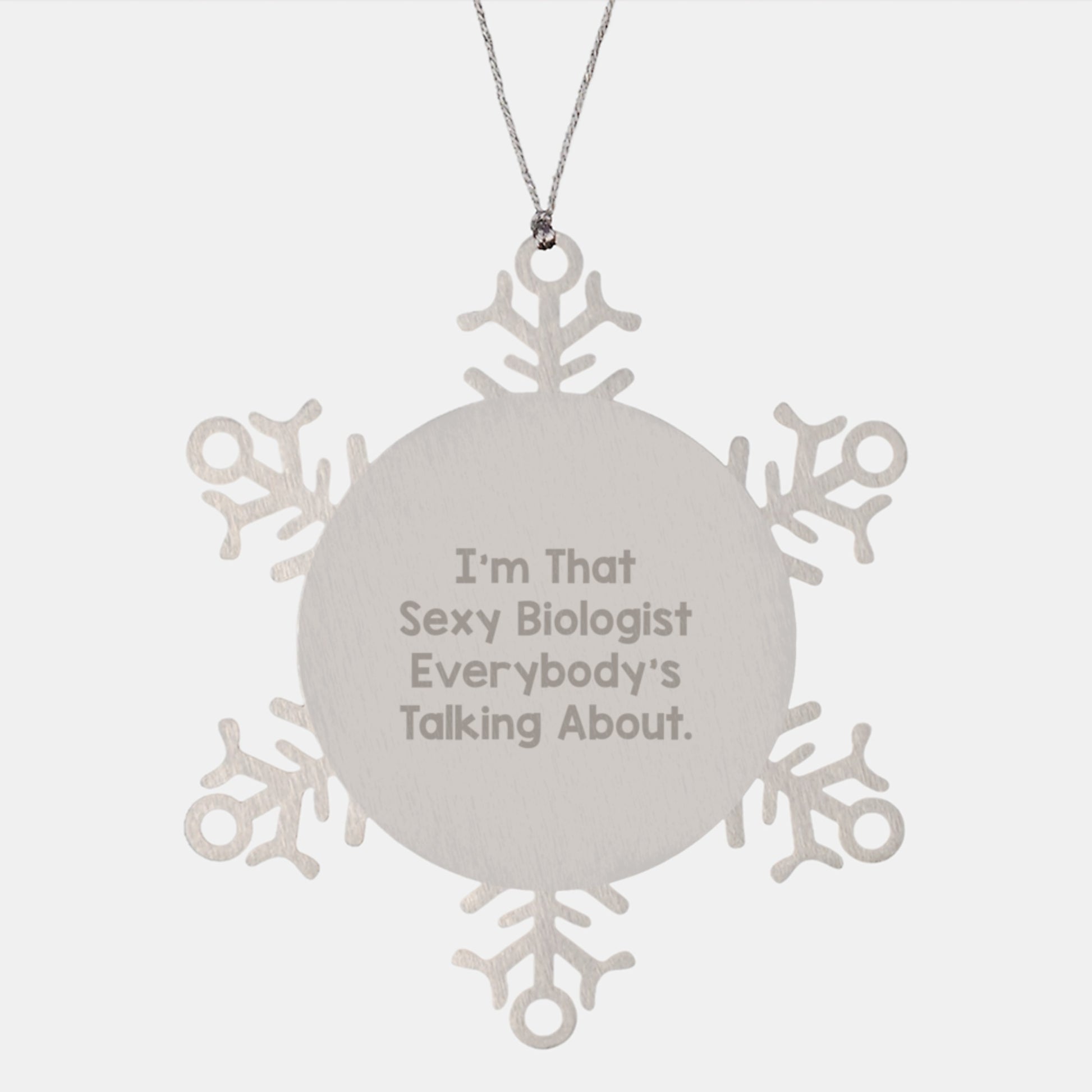 Sexy Biologist Christmas Unique Gifts from Friends, Funny Snowflake Ornament for Biologist, Unique Biologist Present Men Women Family Coworkers - Image 1