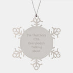 Funny CPA Gifts, I'm That Sexy Cpa Everybody's Talking About. Christmas Unique Snowflake Ornament, Gifts for CPA, Handmade from Premium Stainless Steel