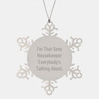 Funny Housekeeper Gifts from Friends for Christmas Unique Snowflake Ornament Housekeeper Lover