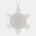 Sonographer Gifts, Funny Quote Ornament, Gifts from Men to Coworkers, Snowflake Ornament for Christmas Unique Gifts for Sonographer, Hot and Humorous