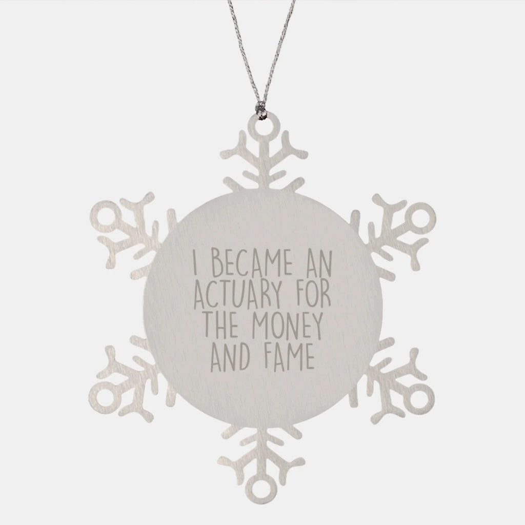 Unique Snowflake Ornament Gifts for Actuary Friends Christmas Unique