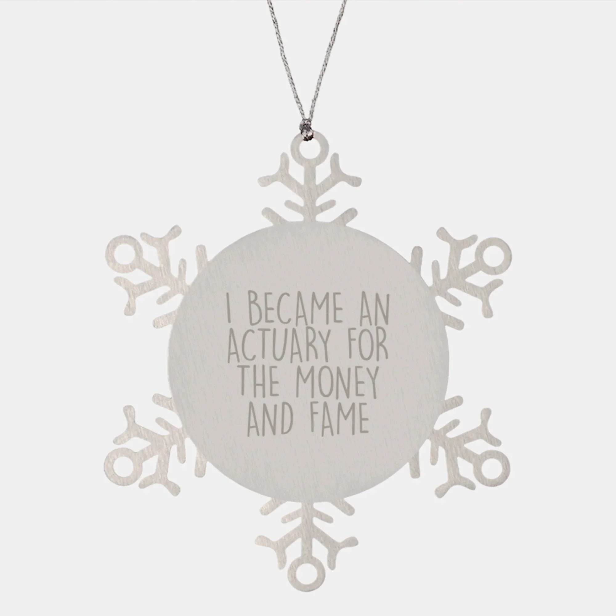 Unique Snowflake Ornament Gifts for Actuary Friends Christmas Unique