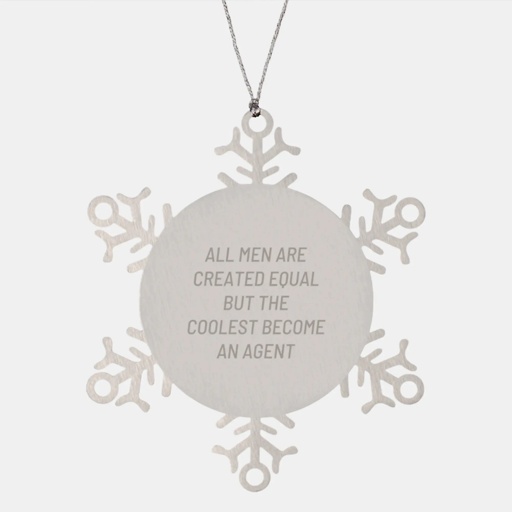 Agent Keepsake Snowflake Ornament for Him Premium Christmas Gift - Image 1