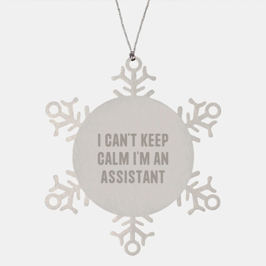 Funny Snowflake Ornament Gifts from Friends, Family for Assistant Coworkers, I Can't Keep Calm