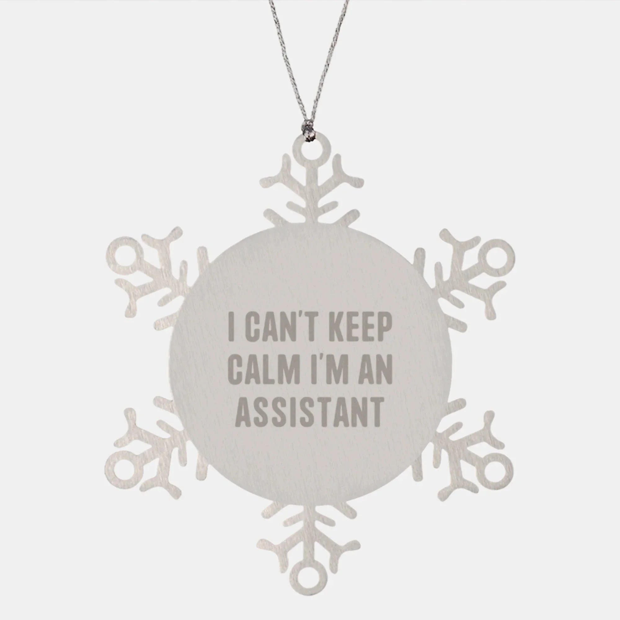 Funny Snowflake Ornament Gifts from Friends, Family for Assistant Coworkers, I Can't Keep Calm
