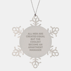 Funny Quote Snowflake Ornaments for Apartment Manager Gifts from Men, Christmas Unique Gifts for Coworkers, Apartment Manager Women - Image 1