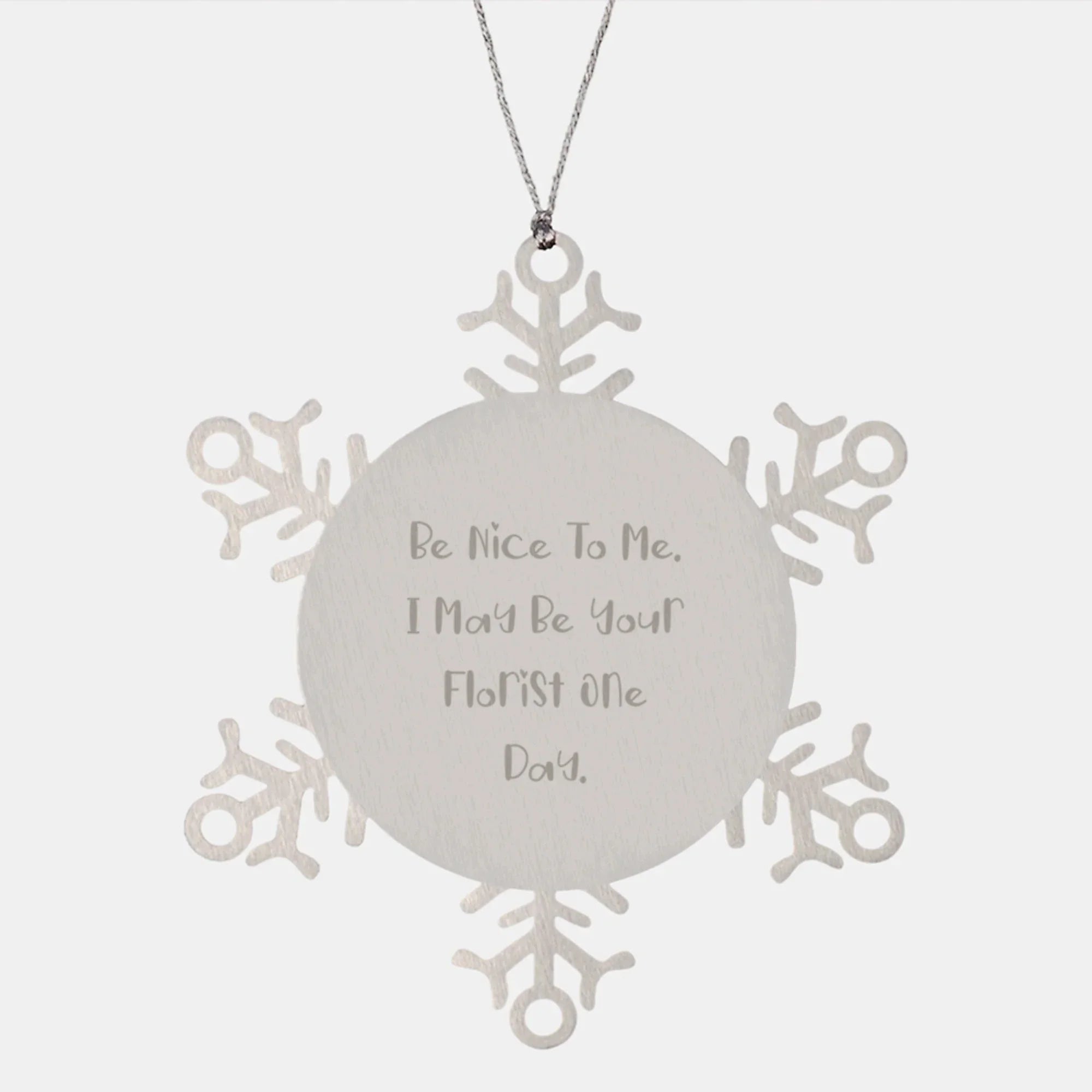 Funny Florist Gifts from Men or Women for Men or Women Friends Christmas Unique Snowflake Ornament Ideas