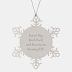Funny CFO Christmas Snowflake Ornament Gifts from Men, Women, Friends, Coworkers, Family to CFO, Men, Women, Friends, Coworkers, Family, Dream Big, Work Hard, and Become an Amazing CFO.