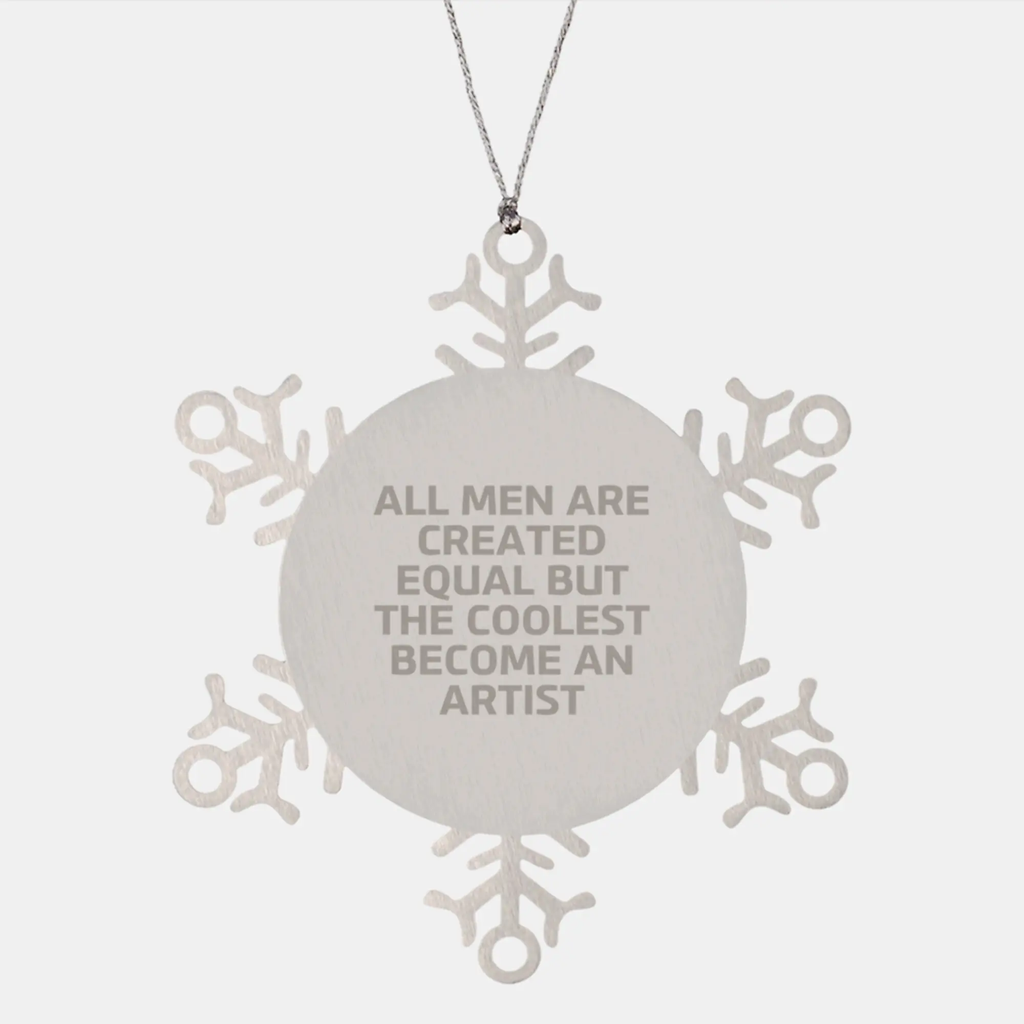 Christmas Gift for Her Artist Snowflake Ornament Present - Image 1