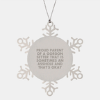 Funny Gordon Setter Dog Snowflake Ornament Gifts from Friends and Family for Christmas Unique Presents - Image 1