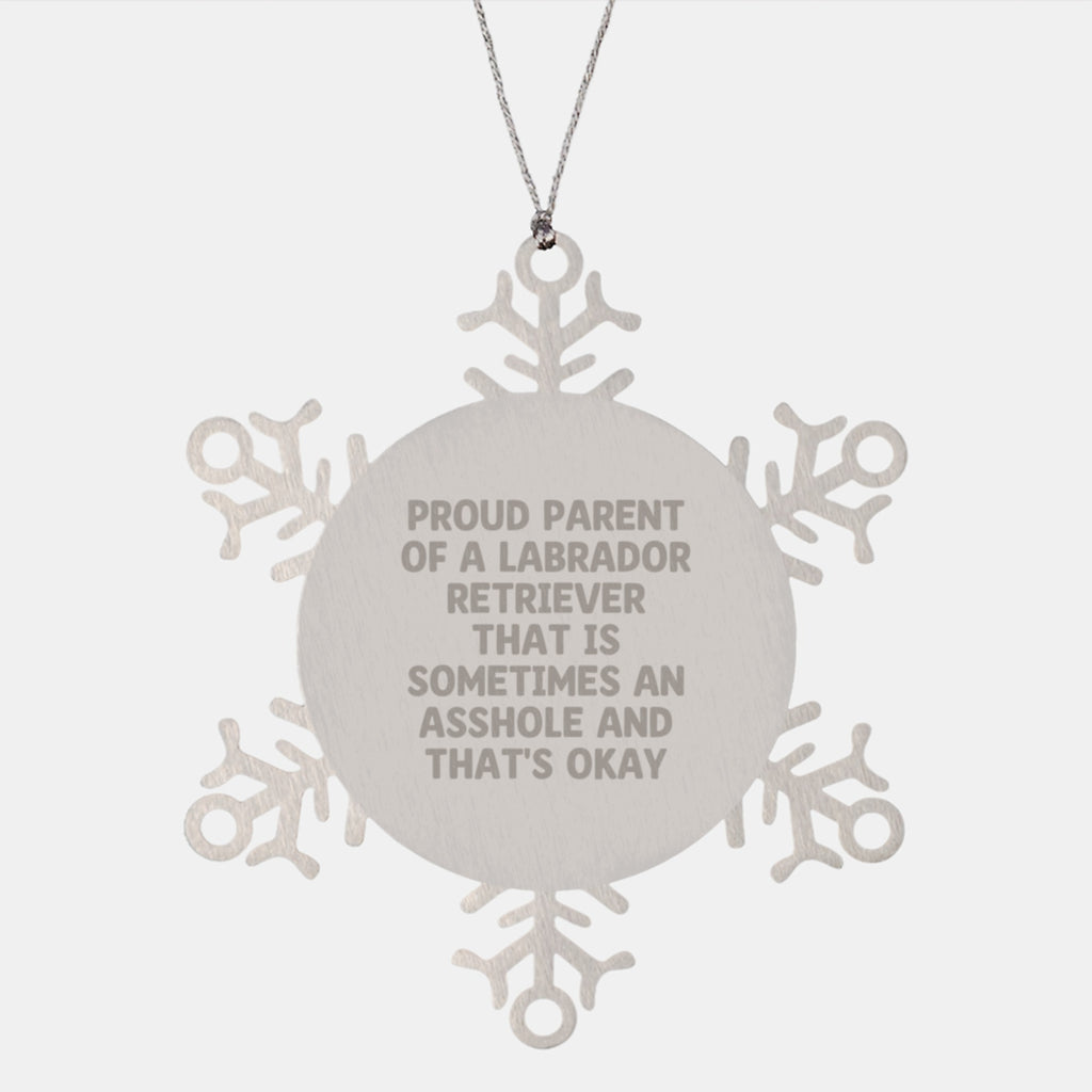 Witty Christmas Ornament Gift for Friends Proud Parent Of A Labrador - Image 1