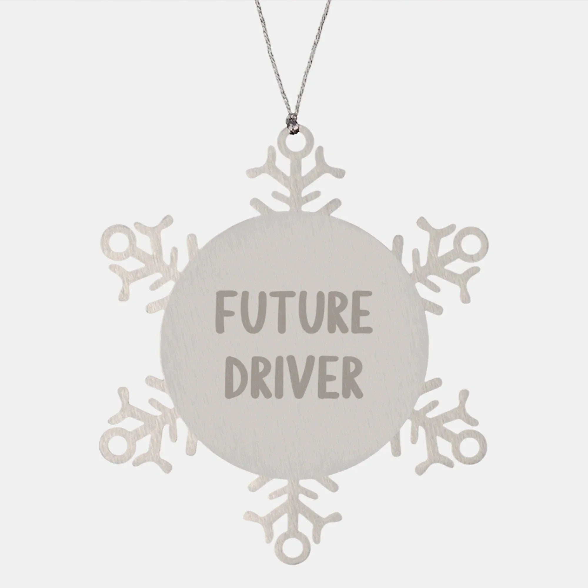 Funny Driver Quotes Snowflake Ornament Gifts for Men, Unique Christmas Memorable Presents from Family to Future Driver