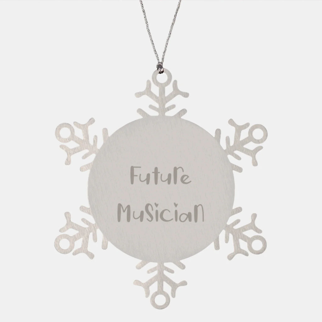 Funny Musician Gifts from Friends for Future Musician Snowflake Ornament, Musician Unique Christmas Unique Gifts, Handcrafted Stainless Steel Ornament