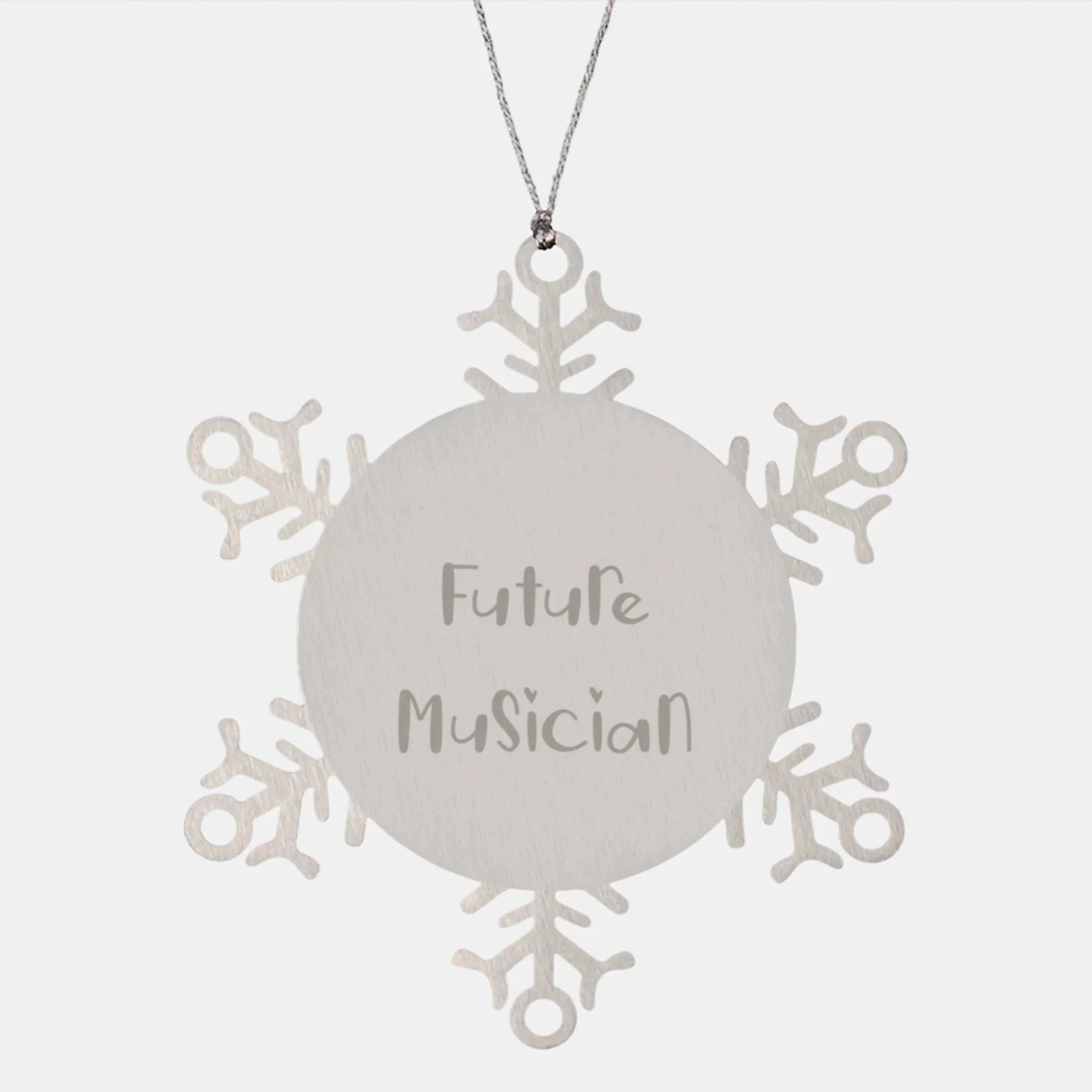 Funny Musician Gifts from Friends for Future Musician Snowflake Ornament, Musician Unique Christmas Unique Gifts, Handcrafted Stainless Steel Ornament