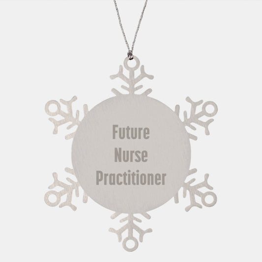 Funny Nurse Practitioner Snowflake Ornament Gifts from Friends or Family for Future Nurse Practitioner Christmas Unique Gifts - Image 1