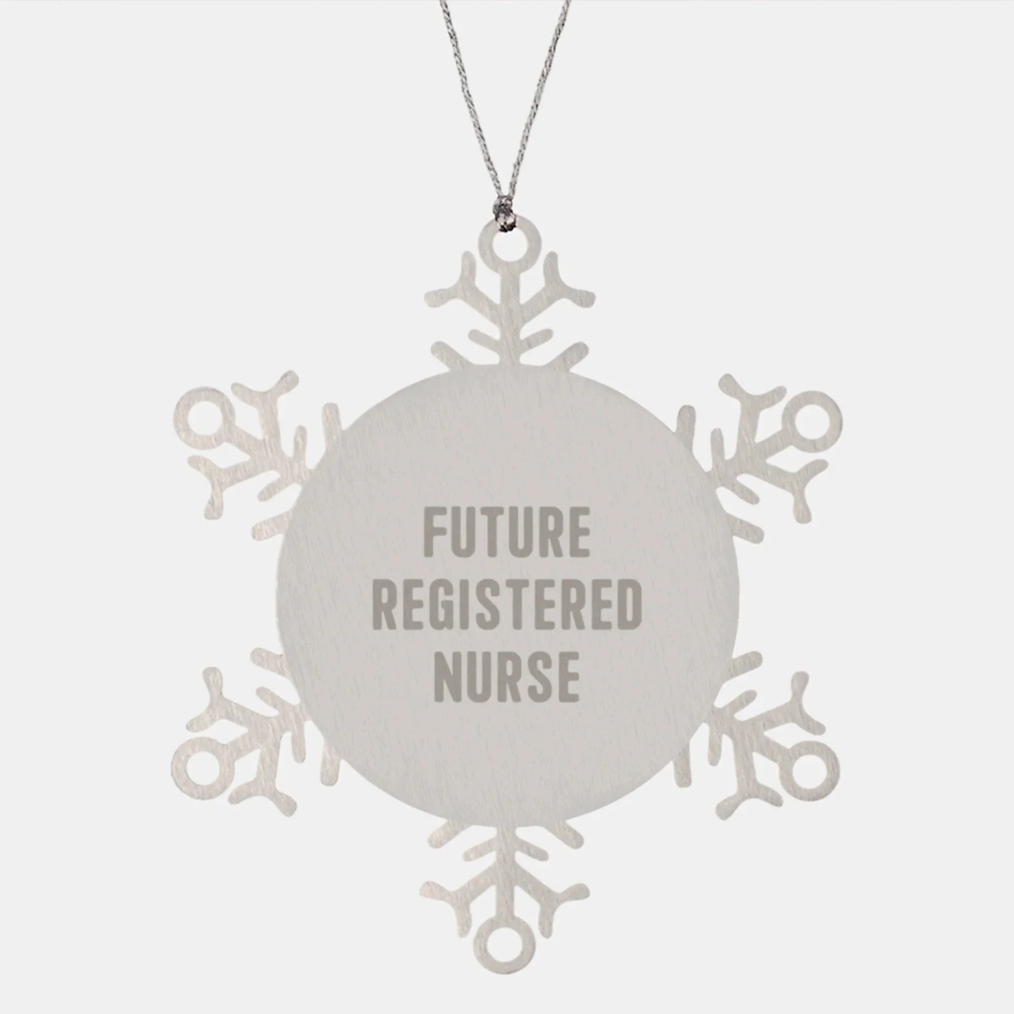 Funny Gifts from Men to Future Registered Nurse Snowflake Ornament Unique Christmas Unique Gifts for Registered Nurses Stainless Steel Snowflake Ornament