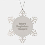 Funny Inspirational Gifts from Friends and Family for Future Respiratory Therapist Christmas Unique Snowflake Ornament