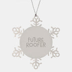 Funny Future Roofer Gifts from Friends, Unique Snowflake Ornament for Roofers on Christmas, Inspirational Quote